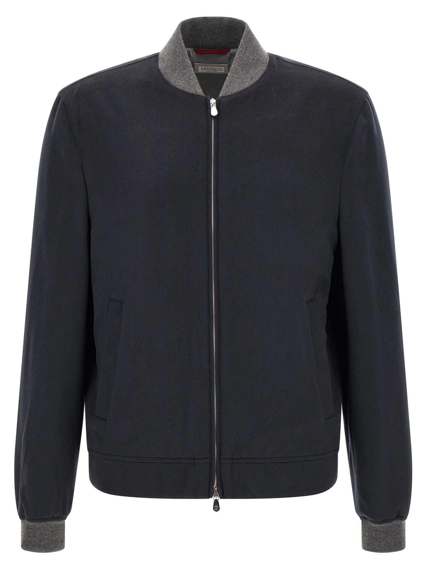 Brunello Cucinelli Blue Cashmere Bomber