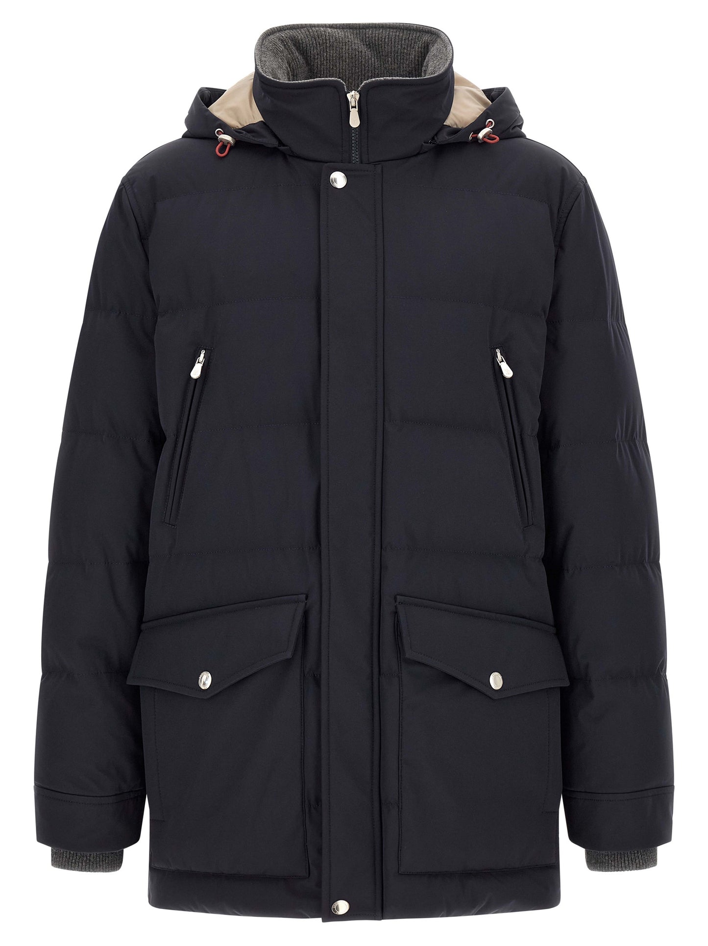 Brunello Cucinelli Blue Polyamide Parka