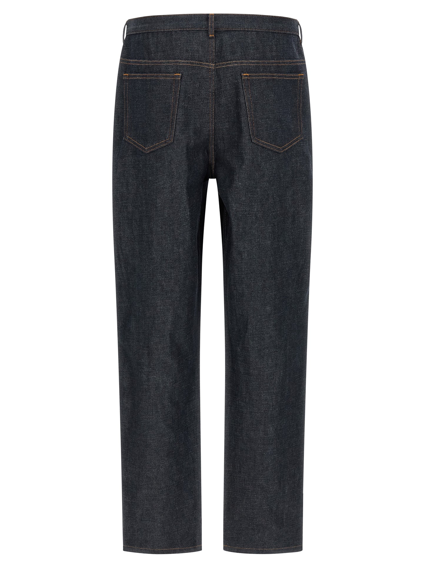 A.P.C. Blue Cotton Relaxed Fit Jeans