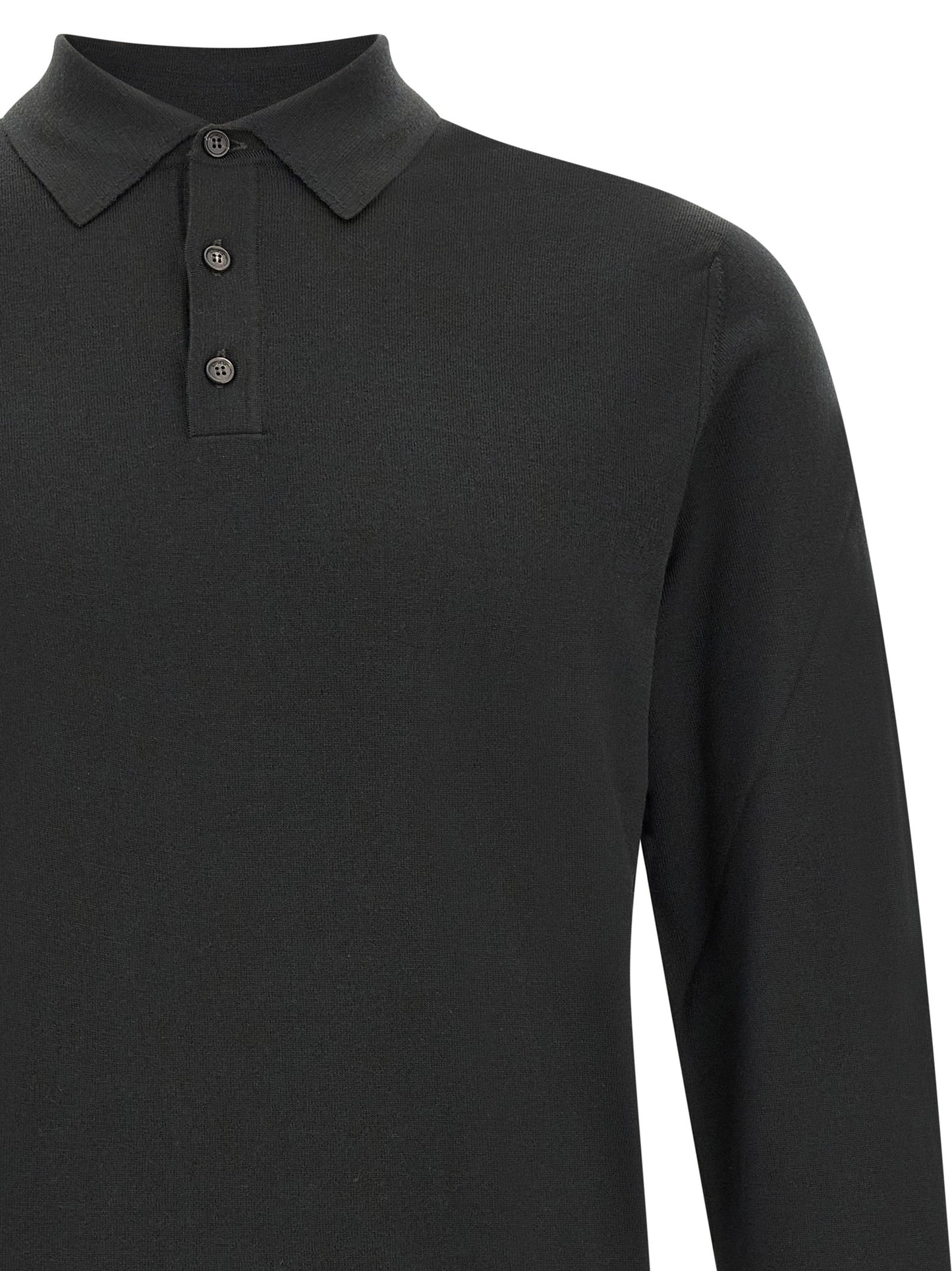 ZANONE Bicolor Virgin Wool Polo Shirt