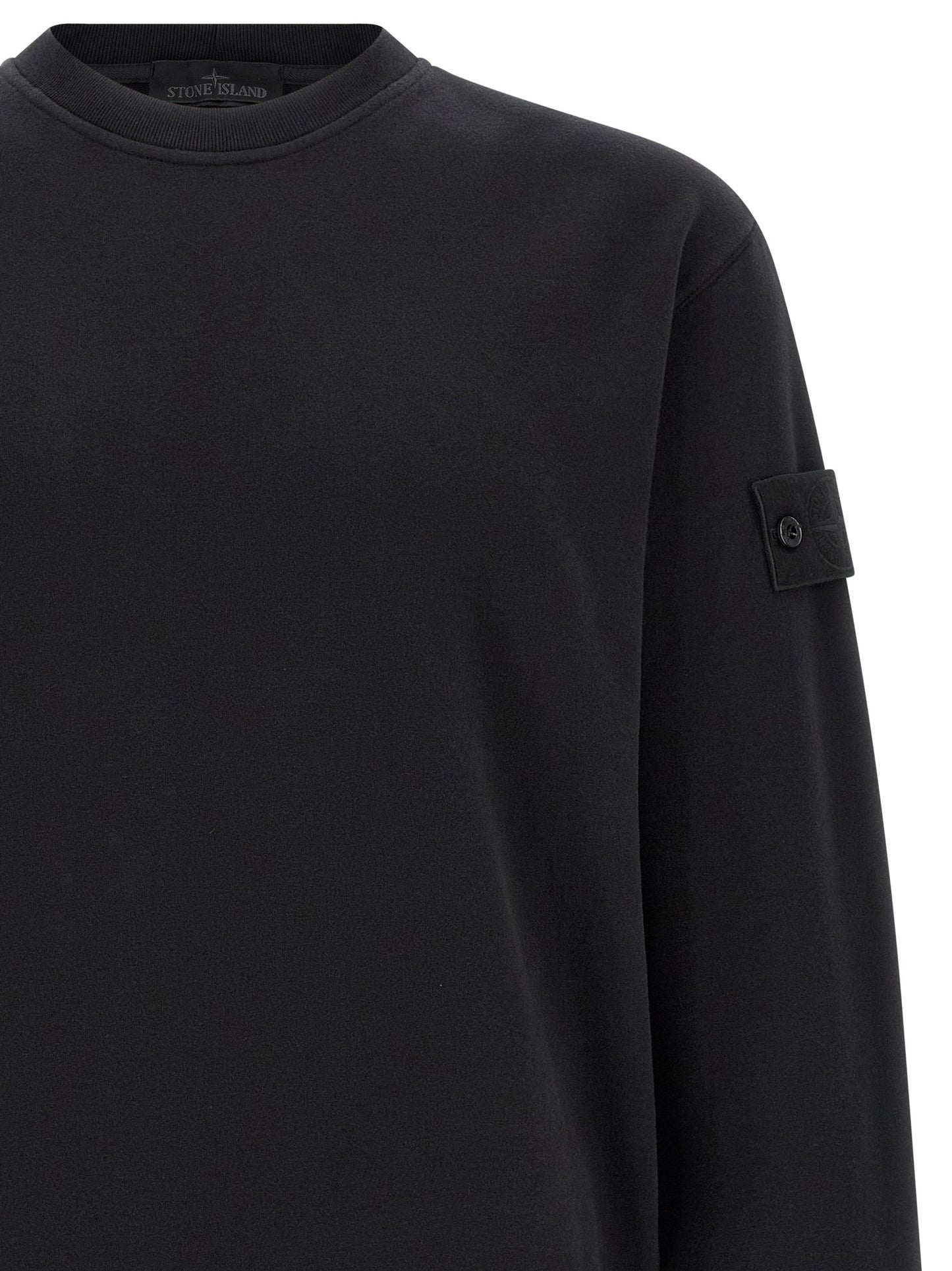 Stone Island Black Cotton Sweatshirt