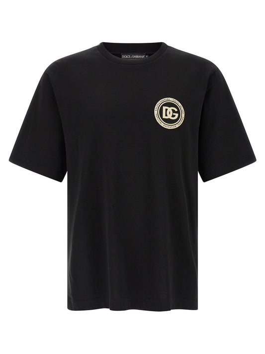 Dolce & Gabbana Black Cotton T-Shirt