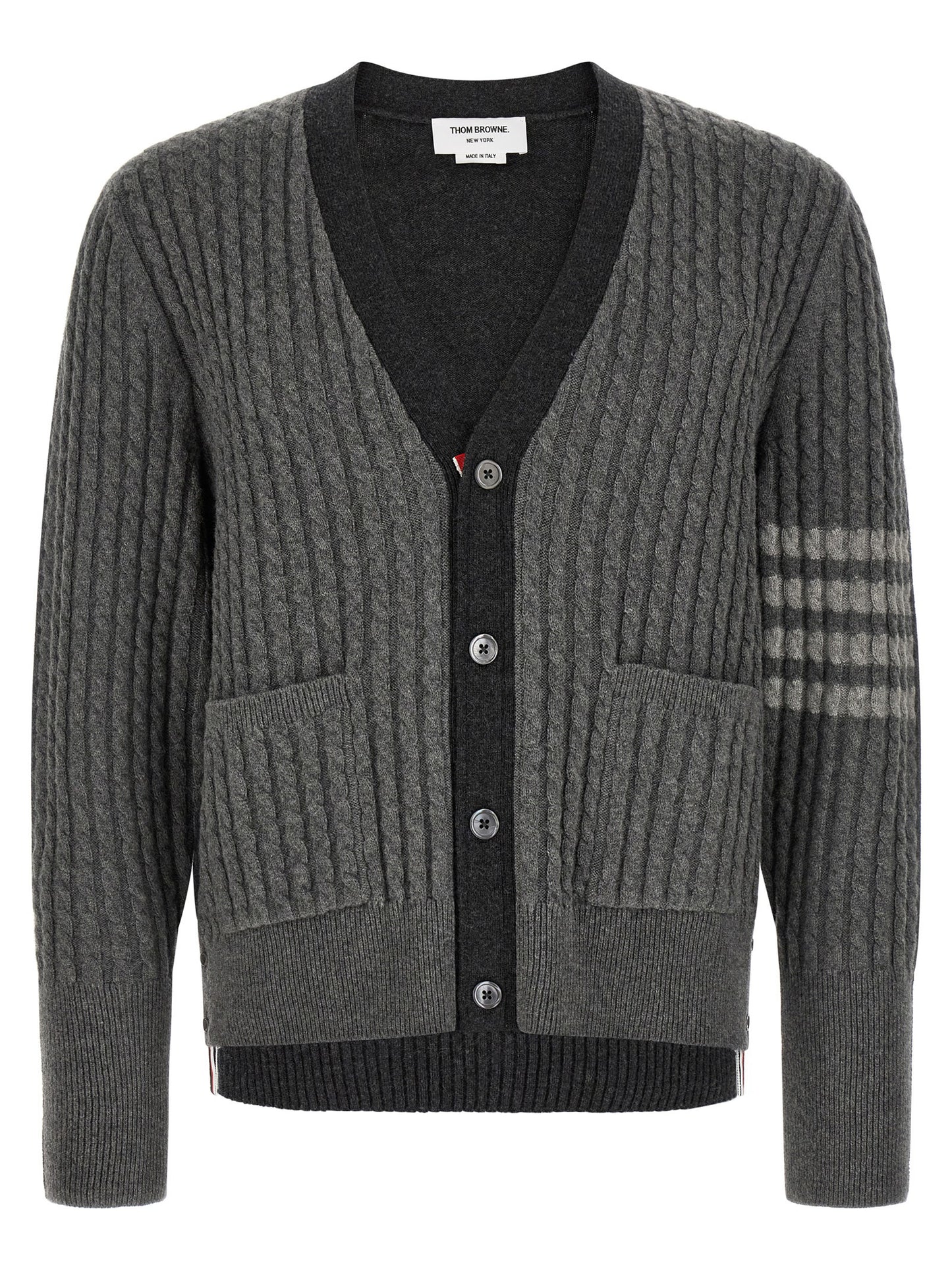 Thom Browne Gray Virgin Wool Cardigan