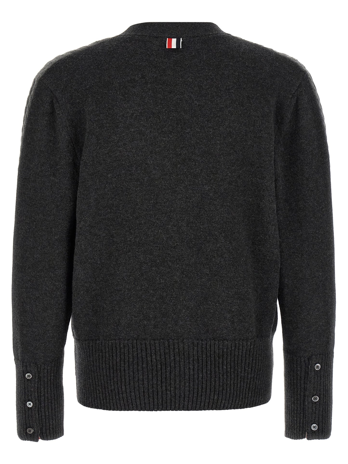 Thom Browne Gray Virgin Wool Cardigan