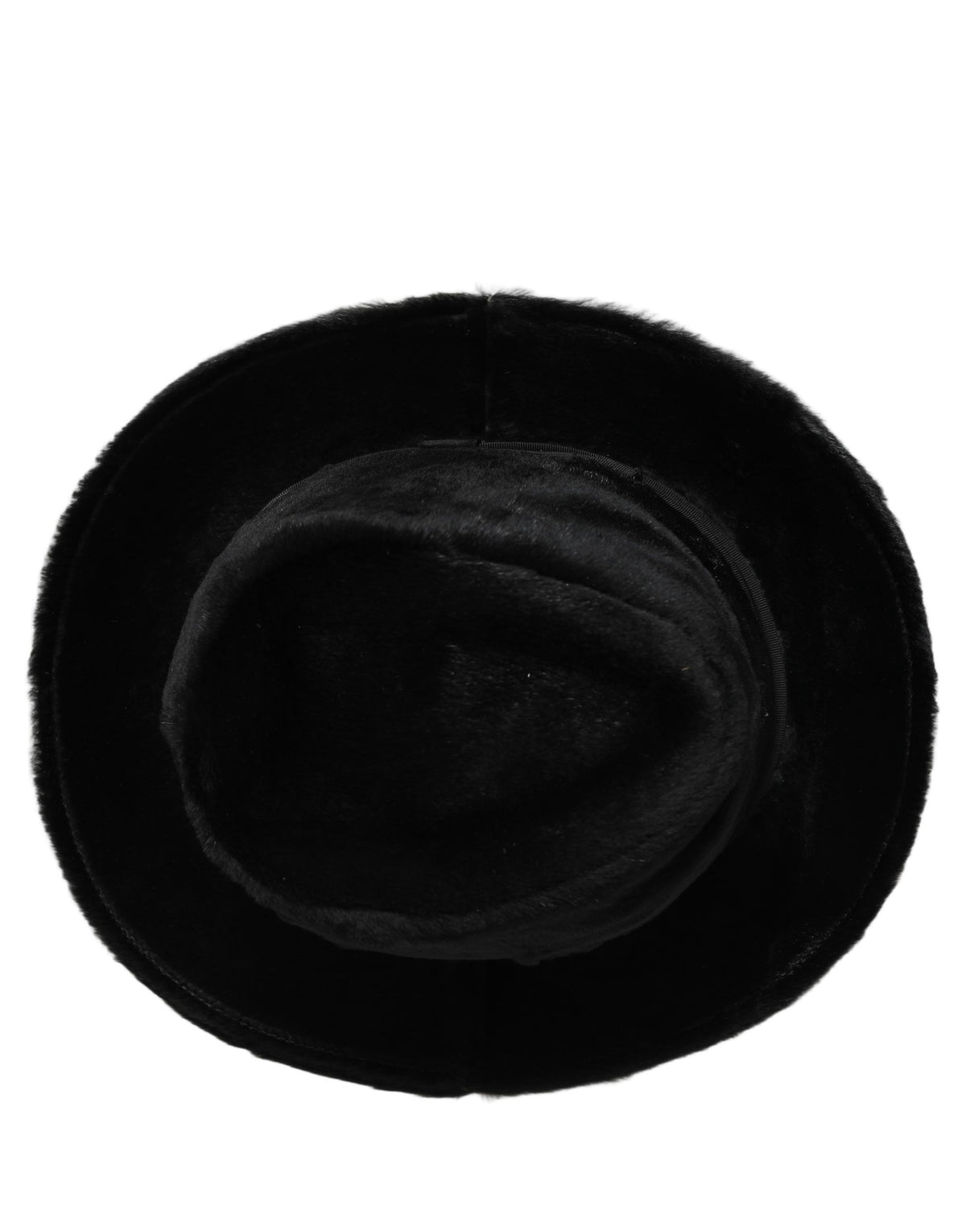 Dolce & Gabbana Heren Zwart Klassieke Brede Rand Fedora Hoed