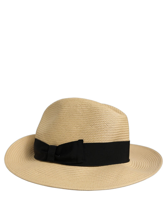 Dolce & Gabbana Heren Beige Panama Hoed van Papierstro