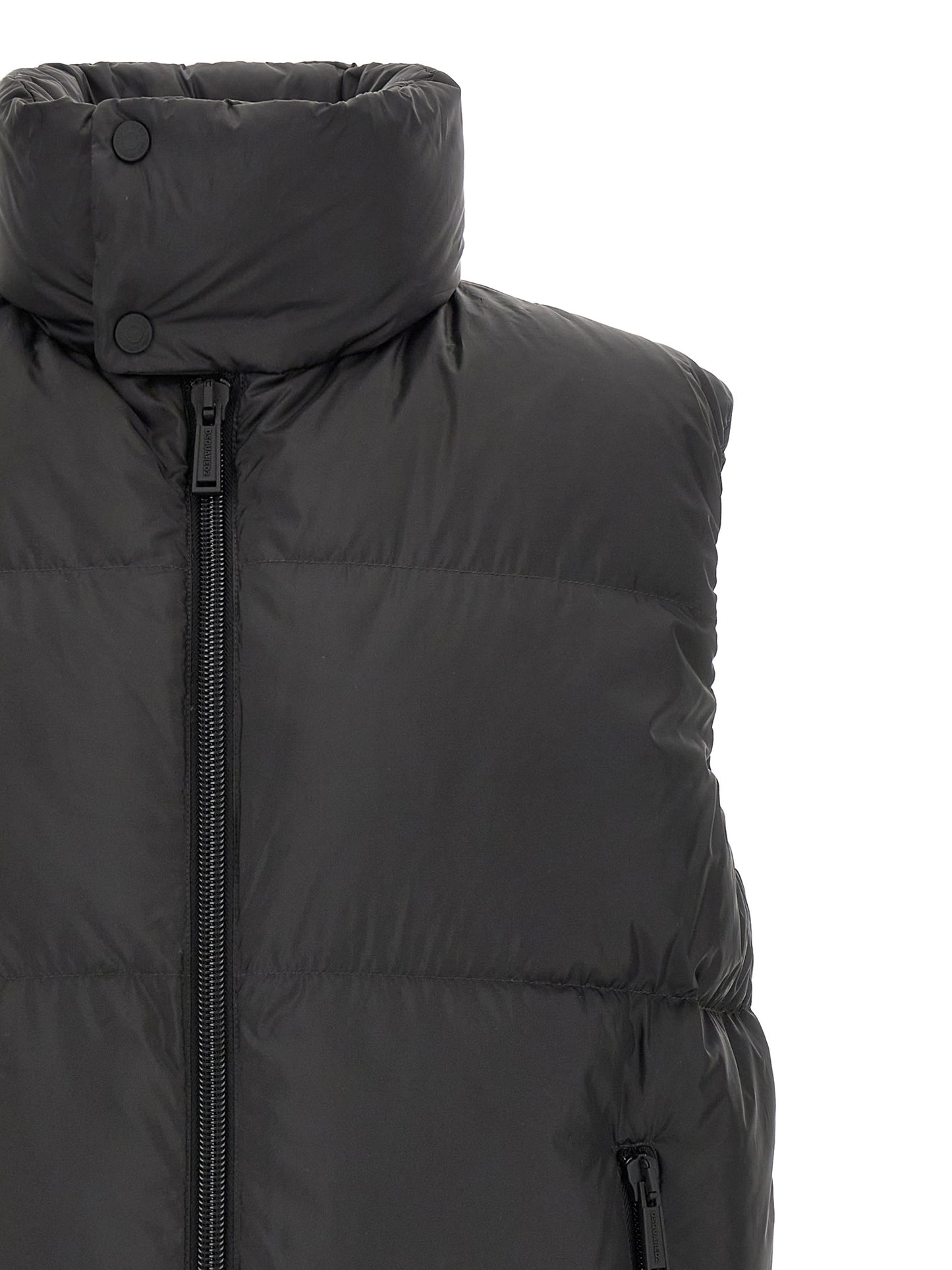 Dsquared² Black Polyester Sleeveless Jacket