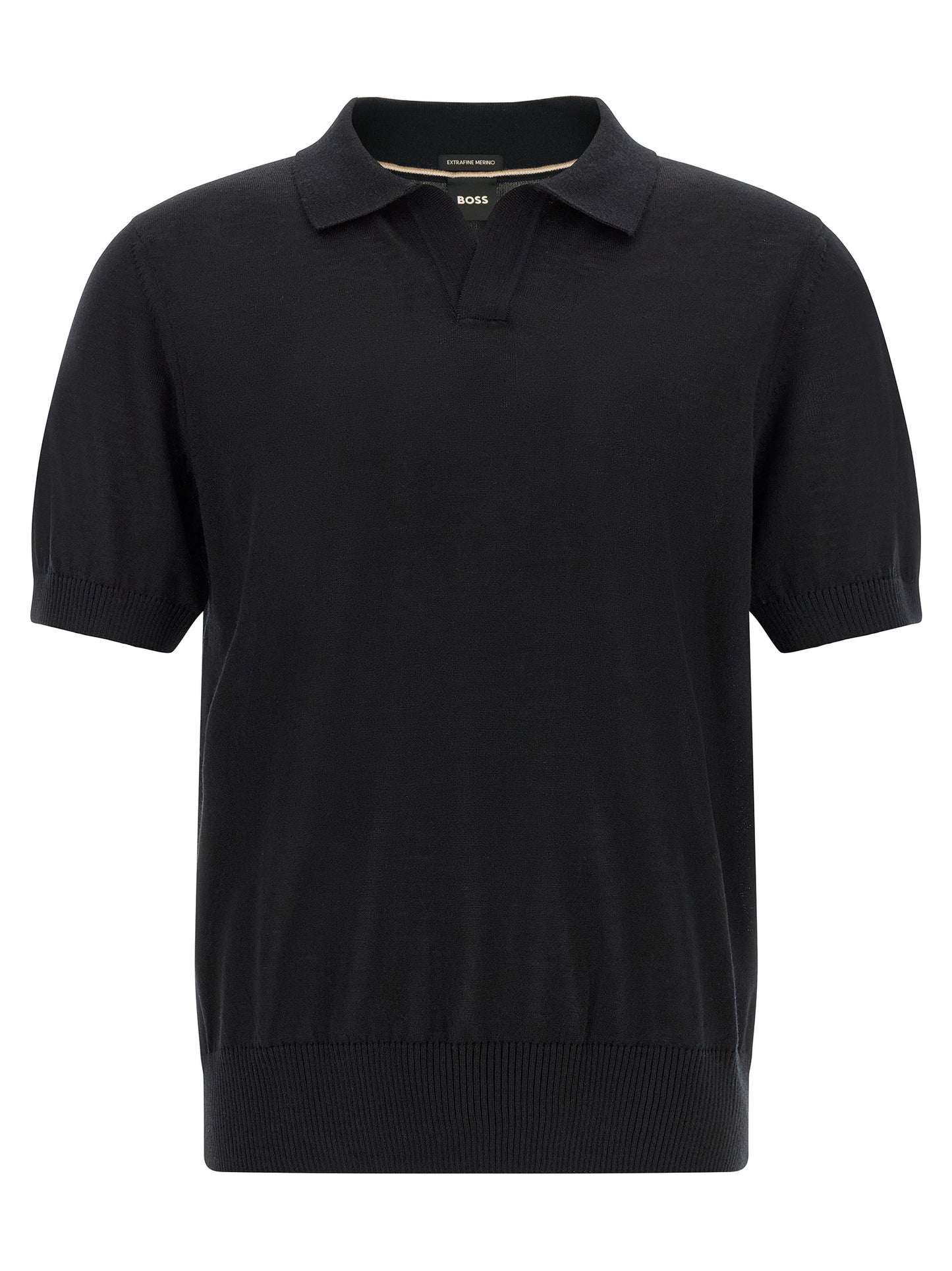 Hugo Boss Black Virgin Wool Polo Shirt