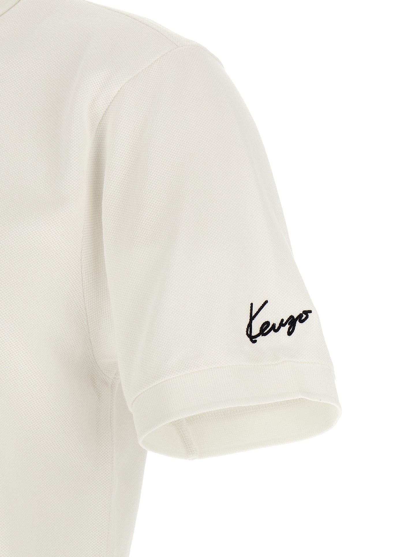 Kenzo White Cotton Polo Shirt