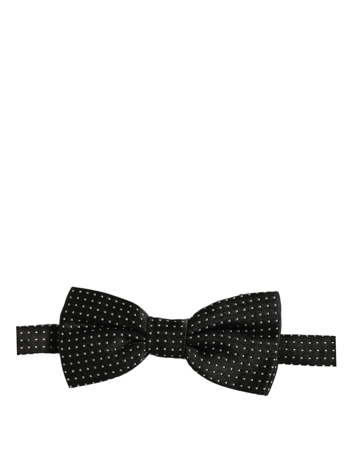 Dolce & Gabbana Men Dark Gray White PolkaDot Adjustable Bow Tie