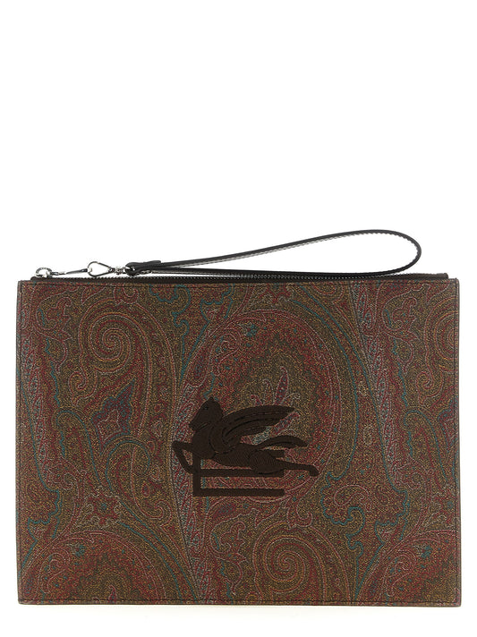 Etro Bruine Katoenen Clutch