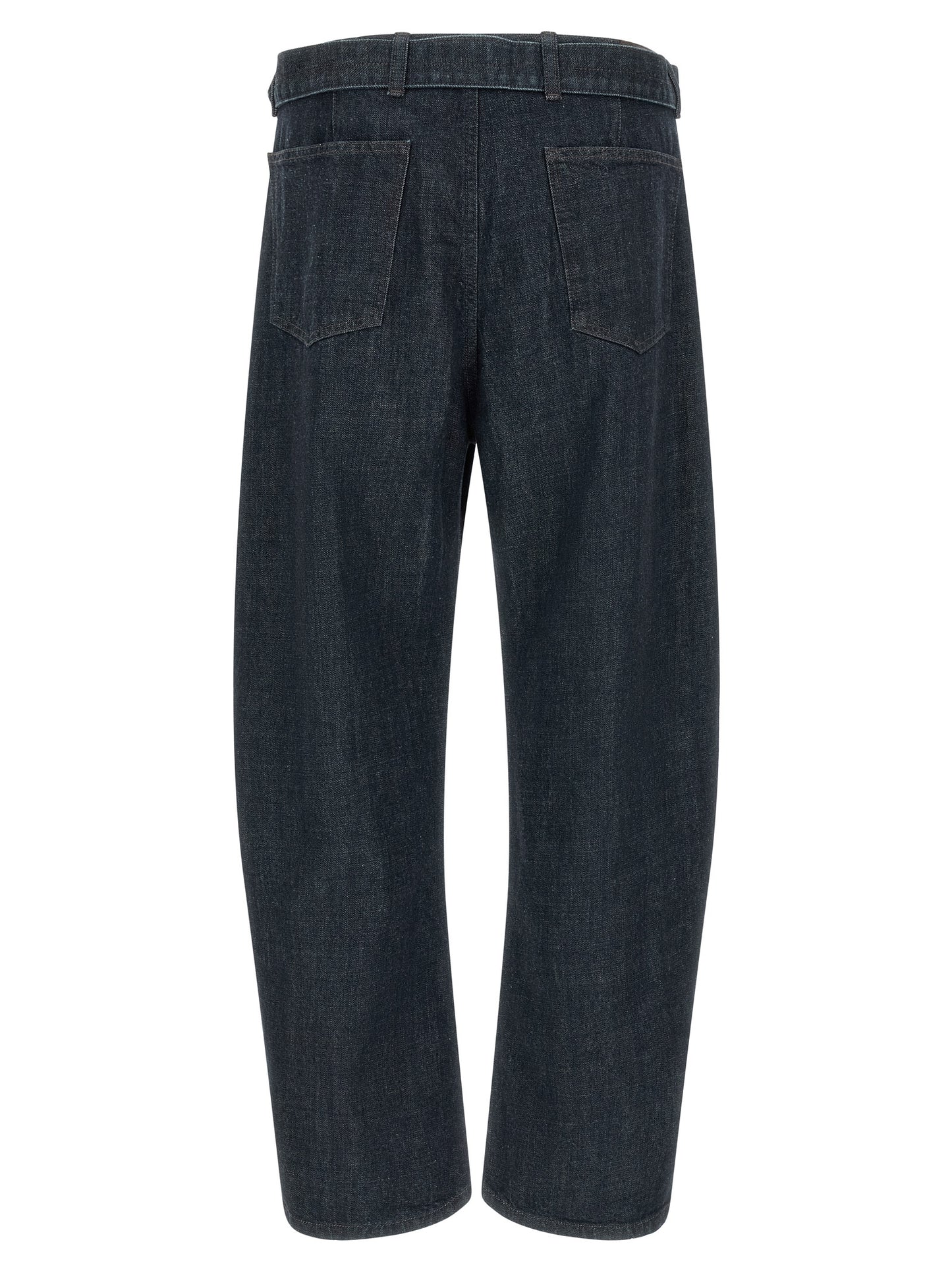 Lemaire Blue Cotton Tapered Jeans