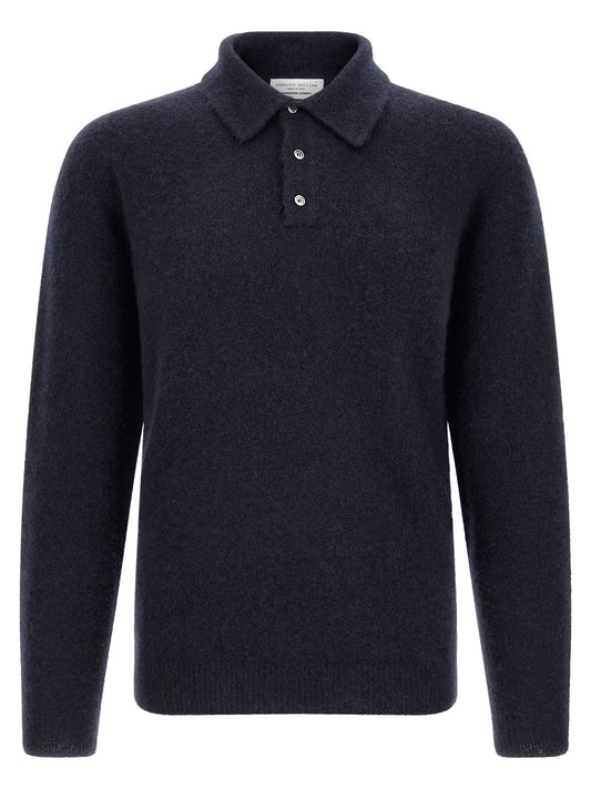 Roberto Collina Blue Cashmere Polo Shirt