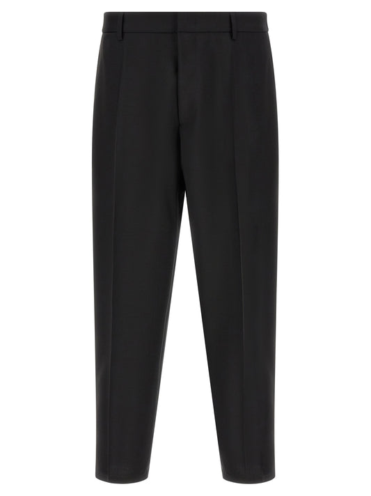 Jil Sander Black Virgin Wool Cropped Pants