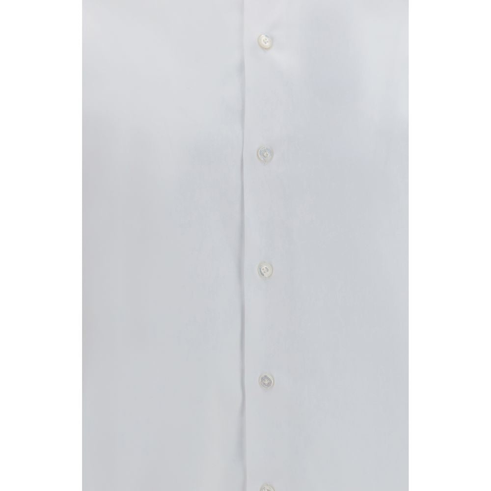Finamore White Cotton Dress Shirt