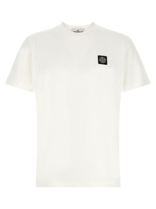 Stone Island White Cotton T-Shirt