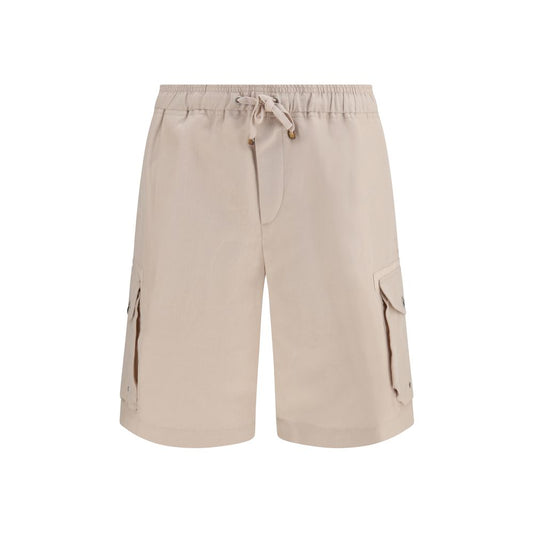 Brunello Cucinelli Beige Linen Bermuda Shorts