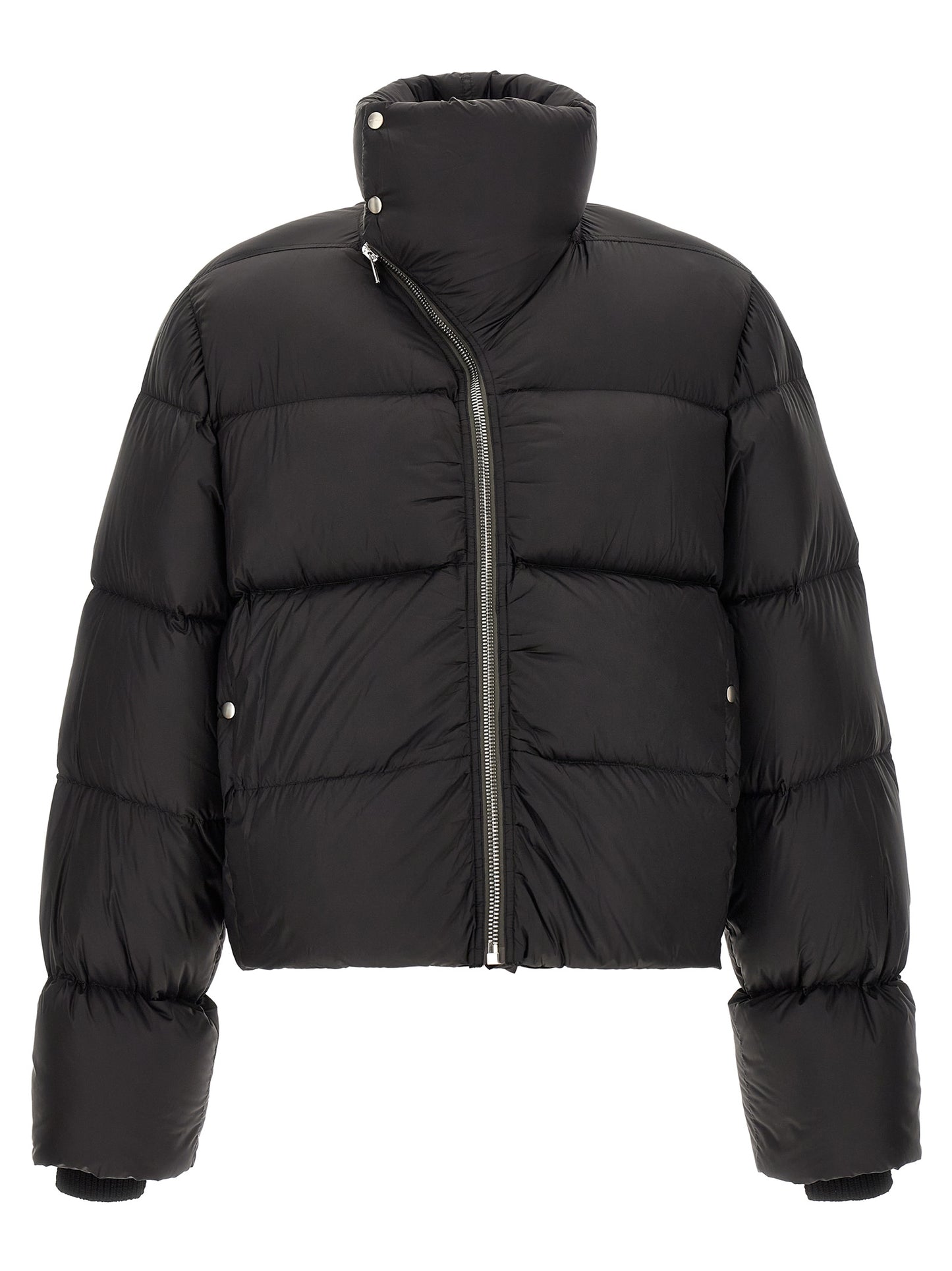 Rick Owens Black Nylon Full-Length Jacket