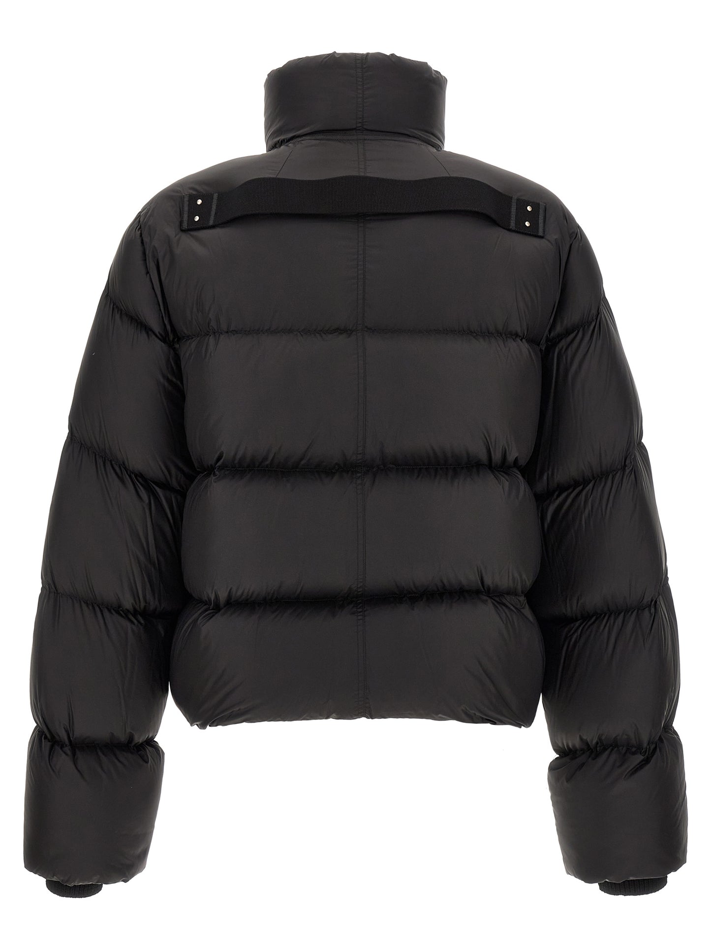 Rick Owens Black Nylon Full-Length Jacket