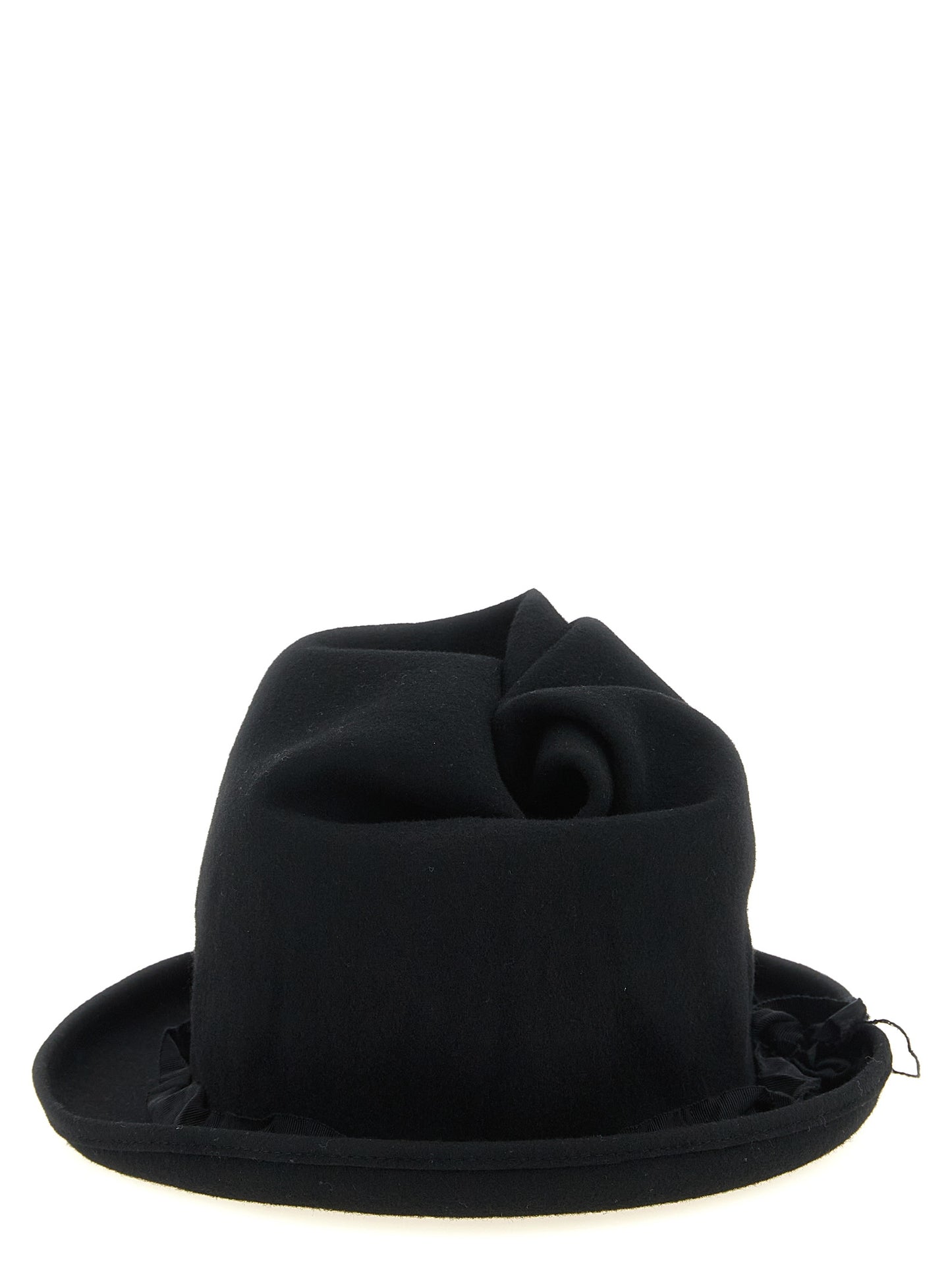 Yohji Yamamoto Black Wool Fedora