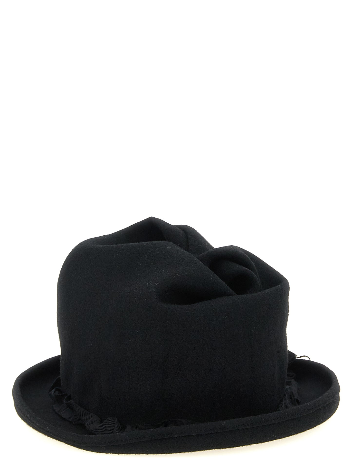 Yohji Yamamoto Black Wool Fedora