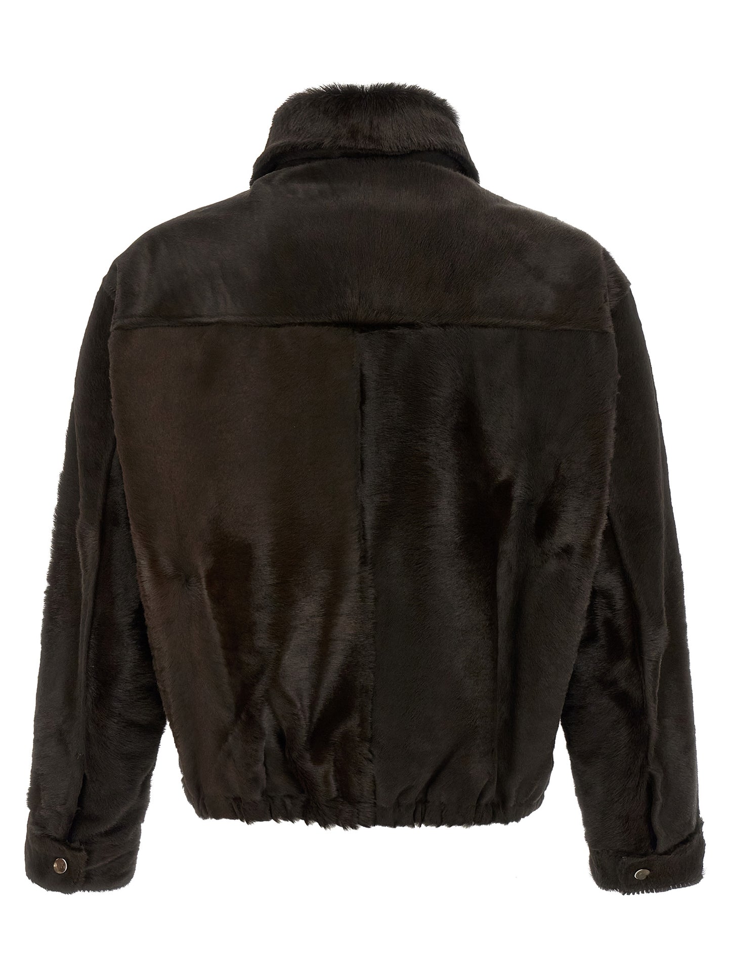 GIORGIO BRATO Brown Calfskin Leather Jacket