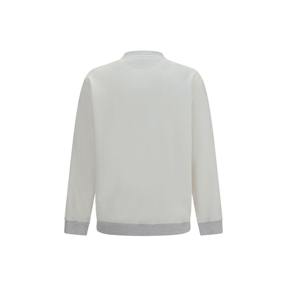 Brunello Cucinelli White Cotton Sweatshirt
