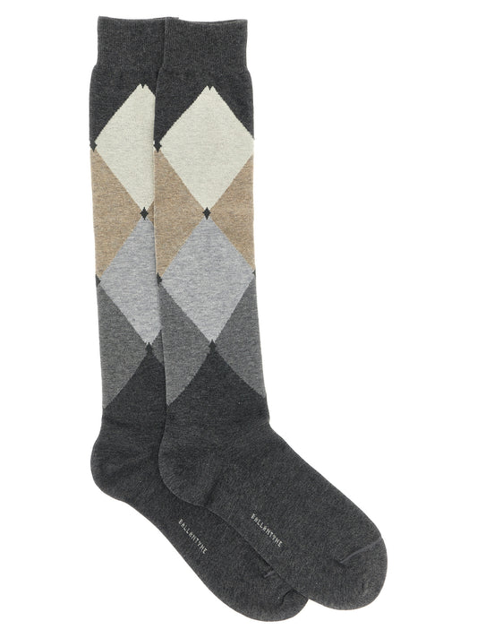 Ballantyne Gray Cotton Socks