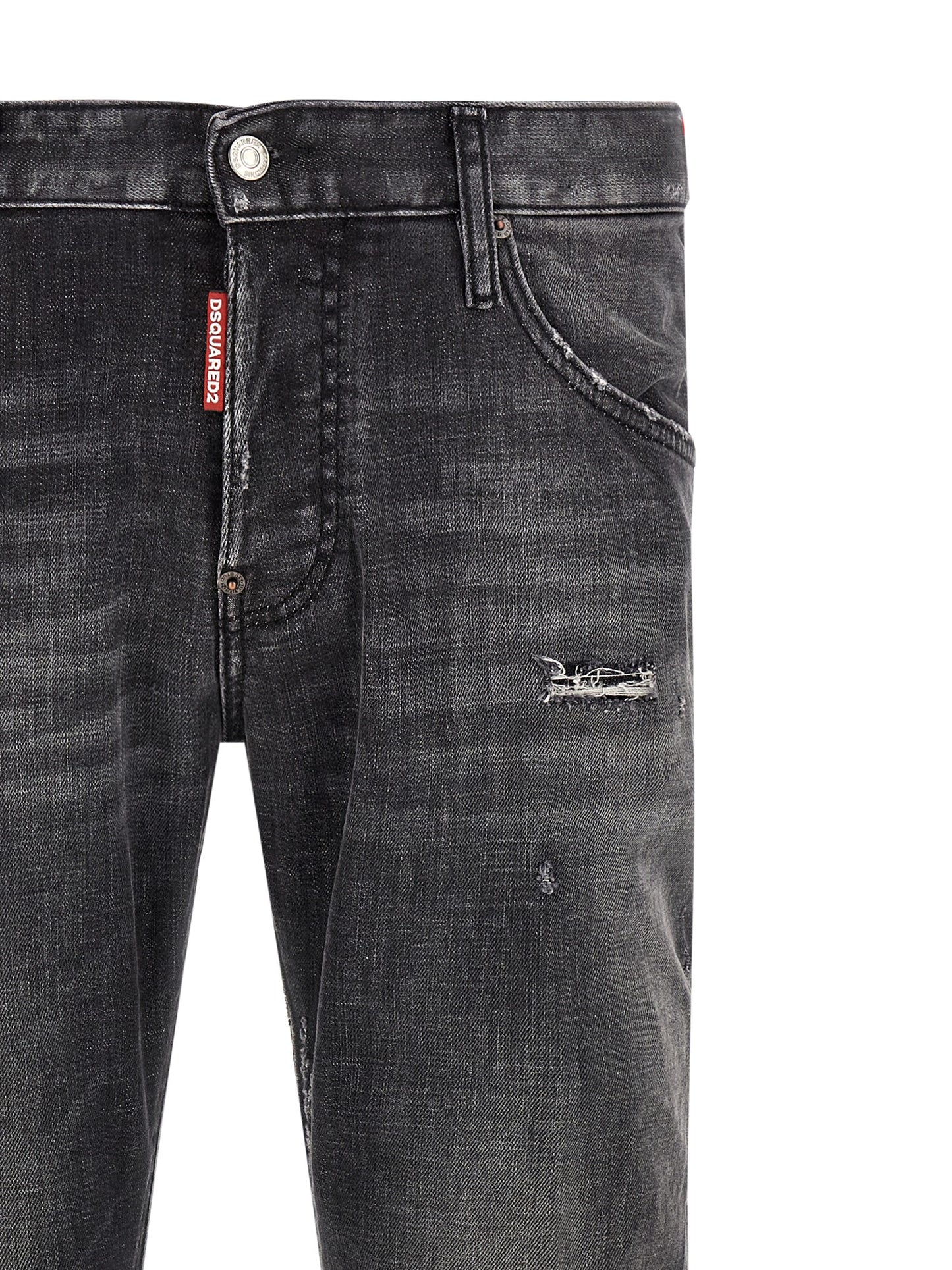 Dsquared² Gray Cotton Skinny Jeans