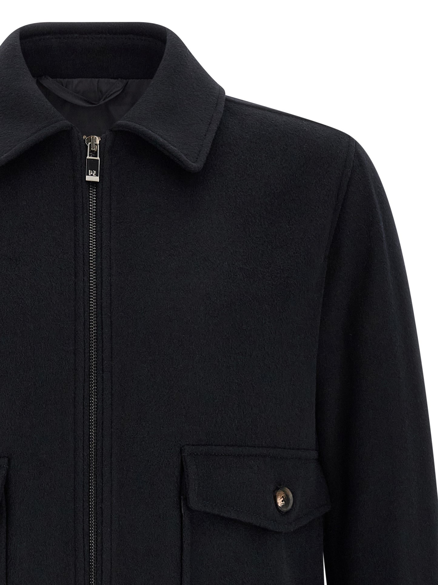 Pal Zileri Black Wool Bomber