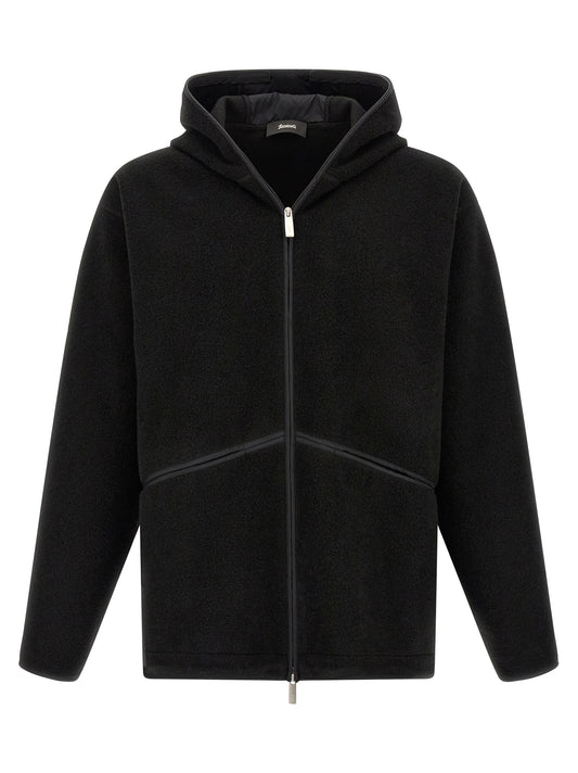 LAMINAR Black Polyester Shell Jacket