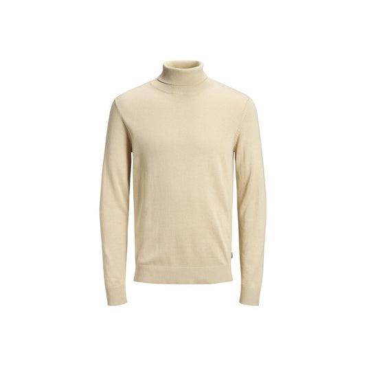 Jack Jones Beige Cotton Turtleneck
