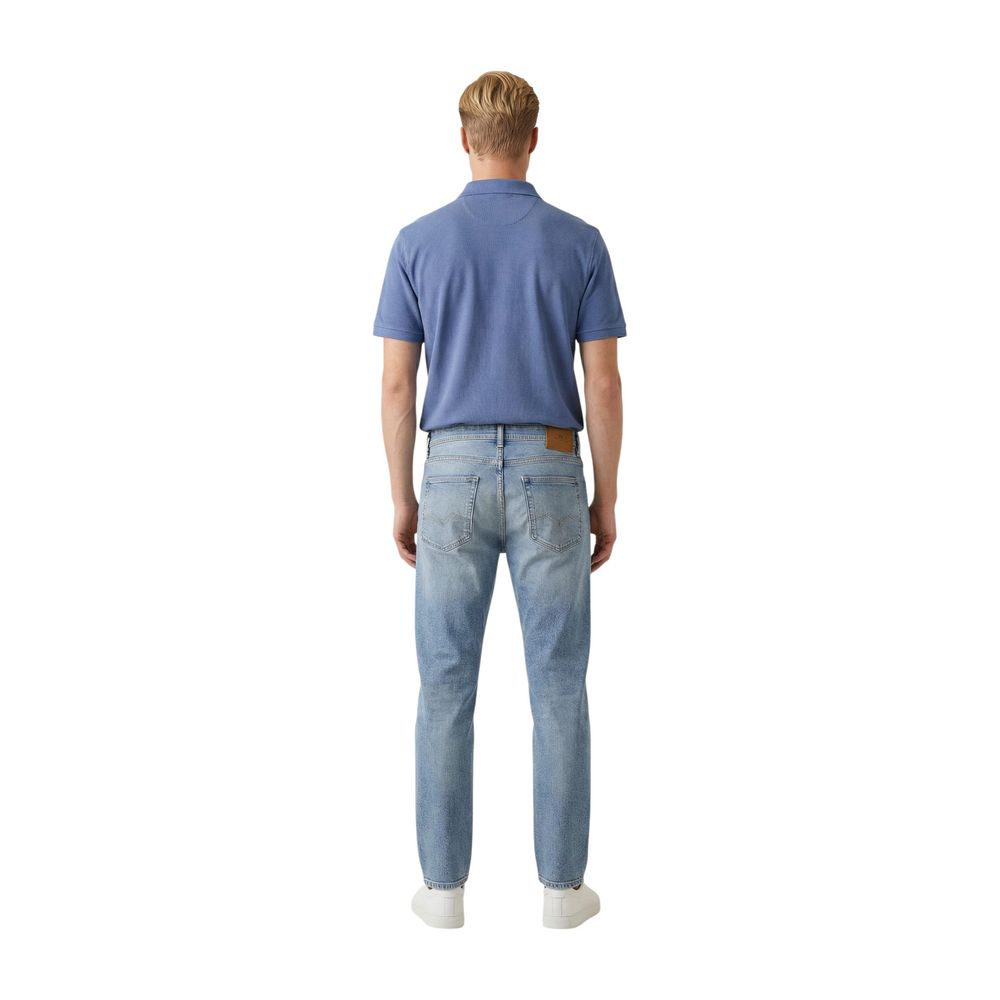 Replay Blue Cotton Relaxed Fit Jeans
