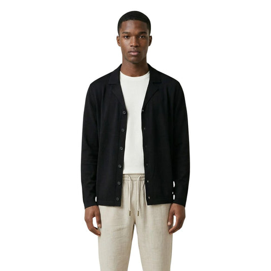 Gianni Lupo Black Viscose Cardigan