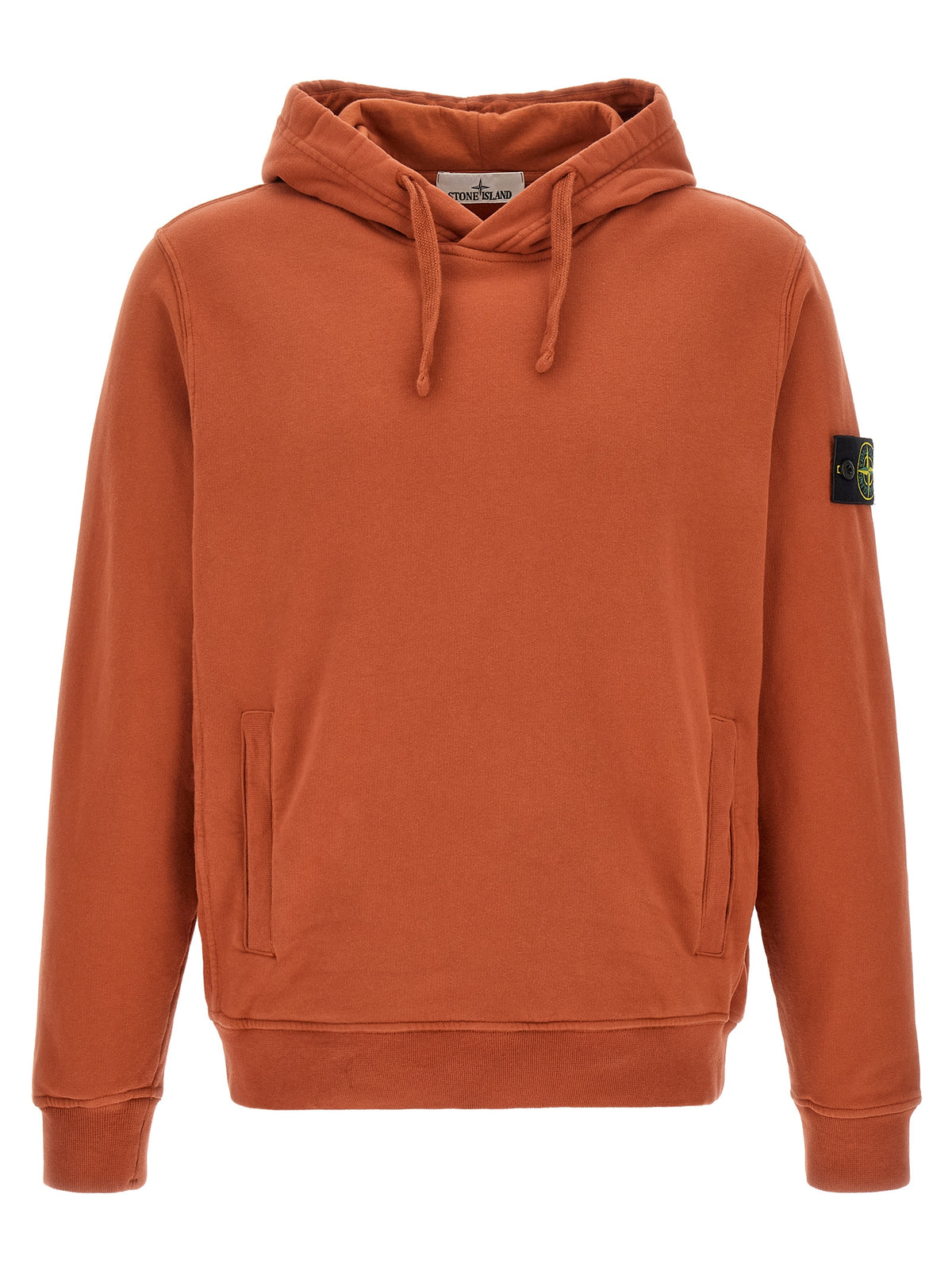 Stone Island Orange Cotton Sweatshirt