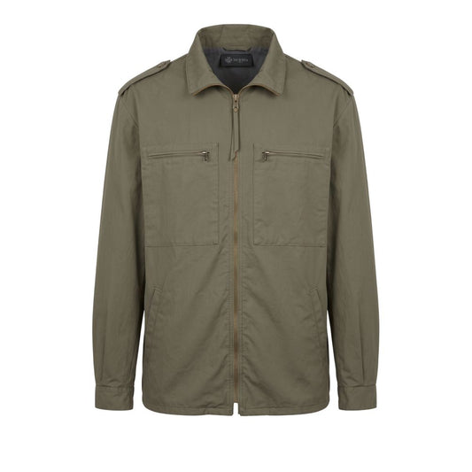 Mr&Mrs Italy Green Polyurethane Men Jacket