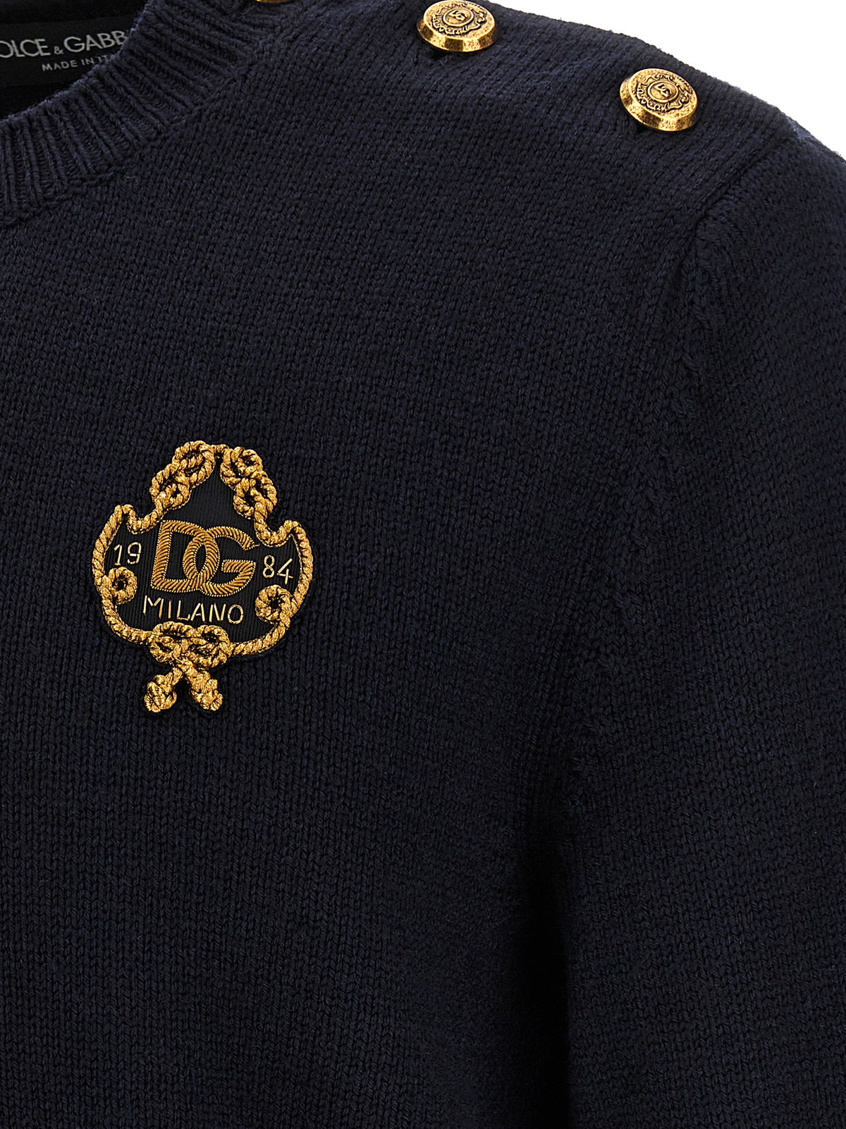 Dolce & Gabbana Blue Virgin Wool Cardigan