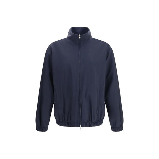 Umit Benan Blue Silk Full-Length Jacket