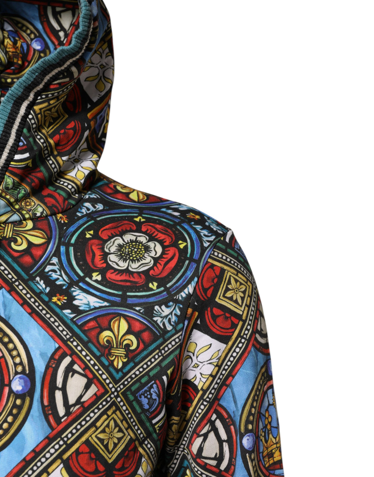 Dolce & Gabbana Multicolor Printed Hooded Sweatshirt Sweater