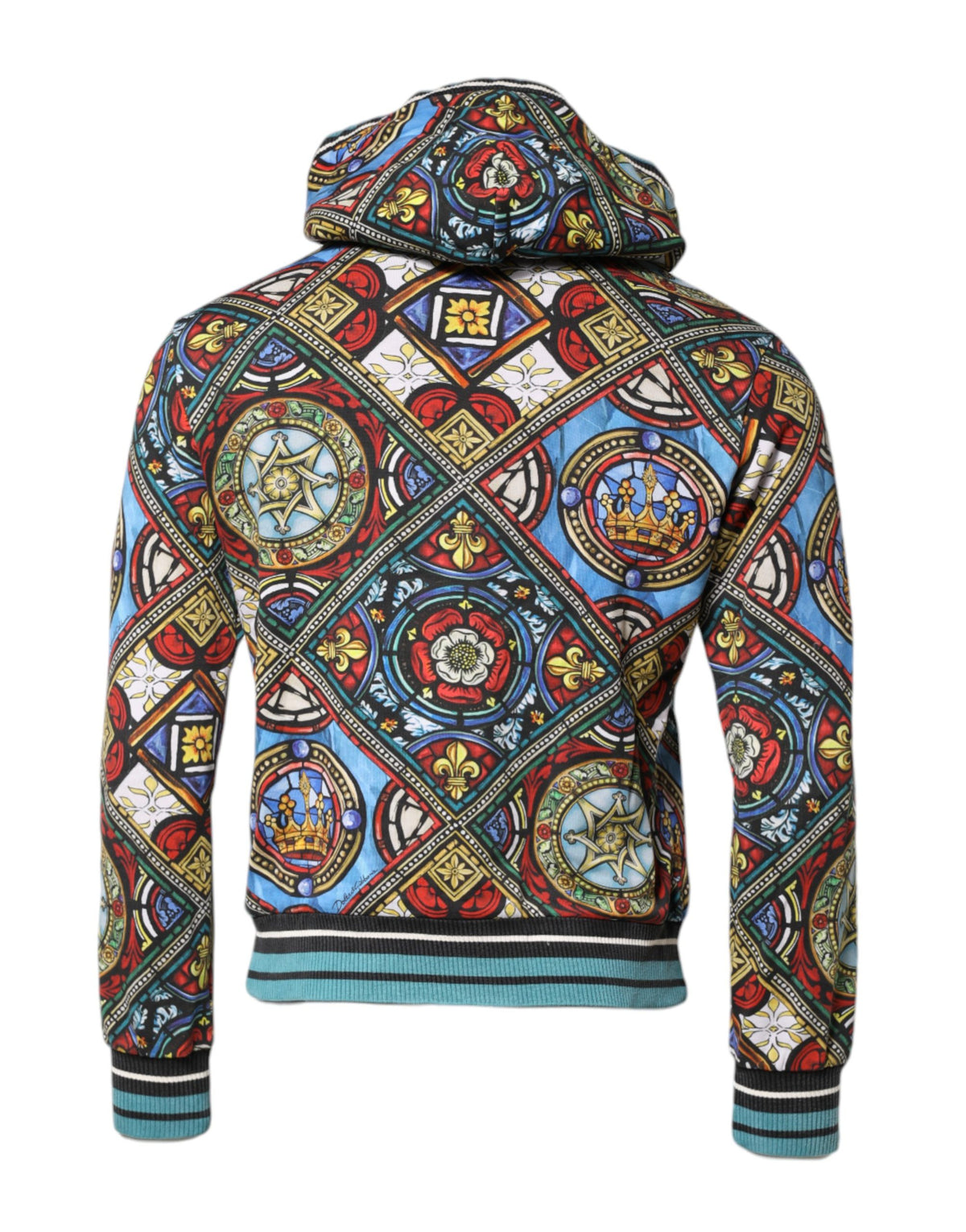 Dolce & Gabbana Multicolor Printed Hooded Sweatshirt Sweater