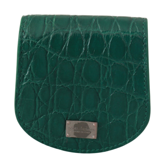 Dolce & Gabbana Groene Condoomhouder Portemonnee van Exotisch Leer