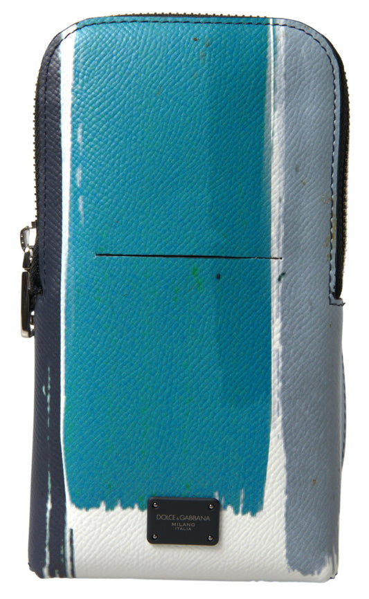 Dolce & Gabbana Blauw Lederen Schoudertasje Telefoon Crossbody Unisex
