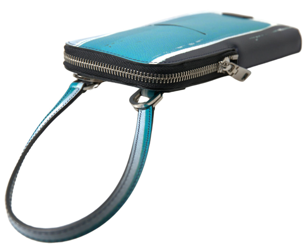 Dolce & Gabbana Blauw Lederen Schoudertasje Telefoon Crossbody Unisex