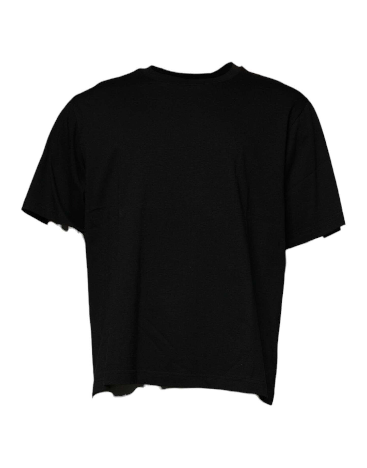 Dolce & Gabbana Schwarzes T-Shirt mit Rundhalsausschnitt und kurzen Ärmeln