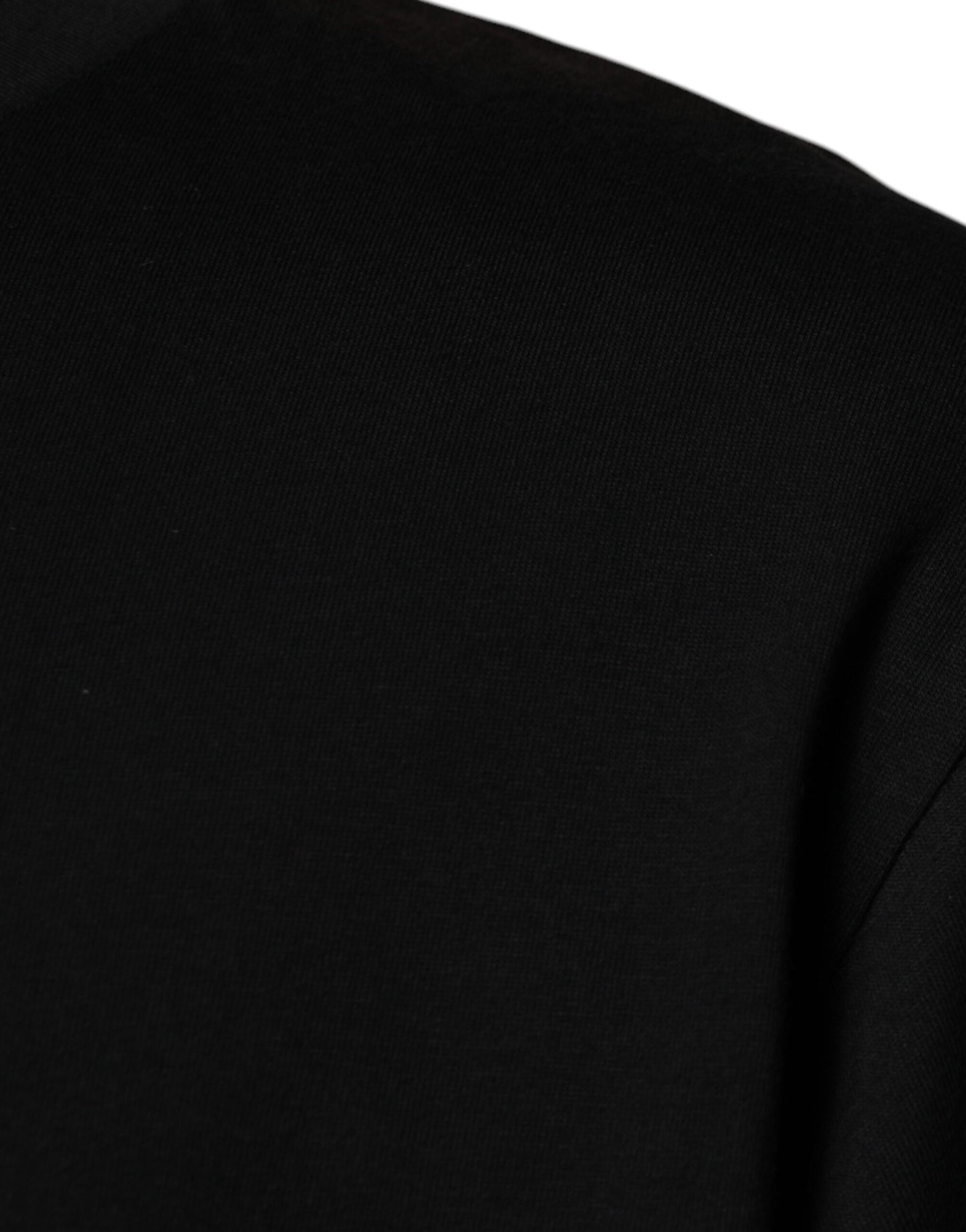 Dolce & Gabbana Schwarzes T-Shirt mit Rundhalsausschnitt und kurzen Ärmeln