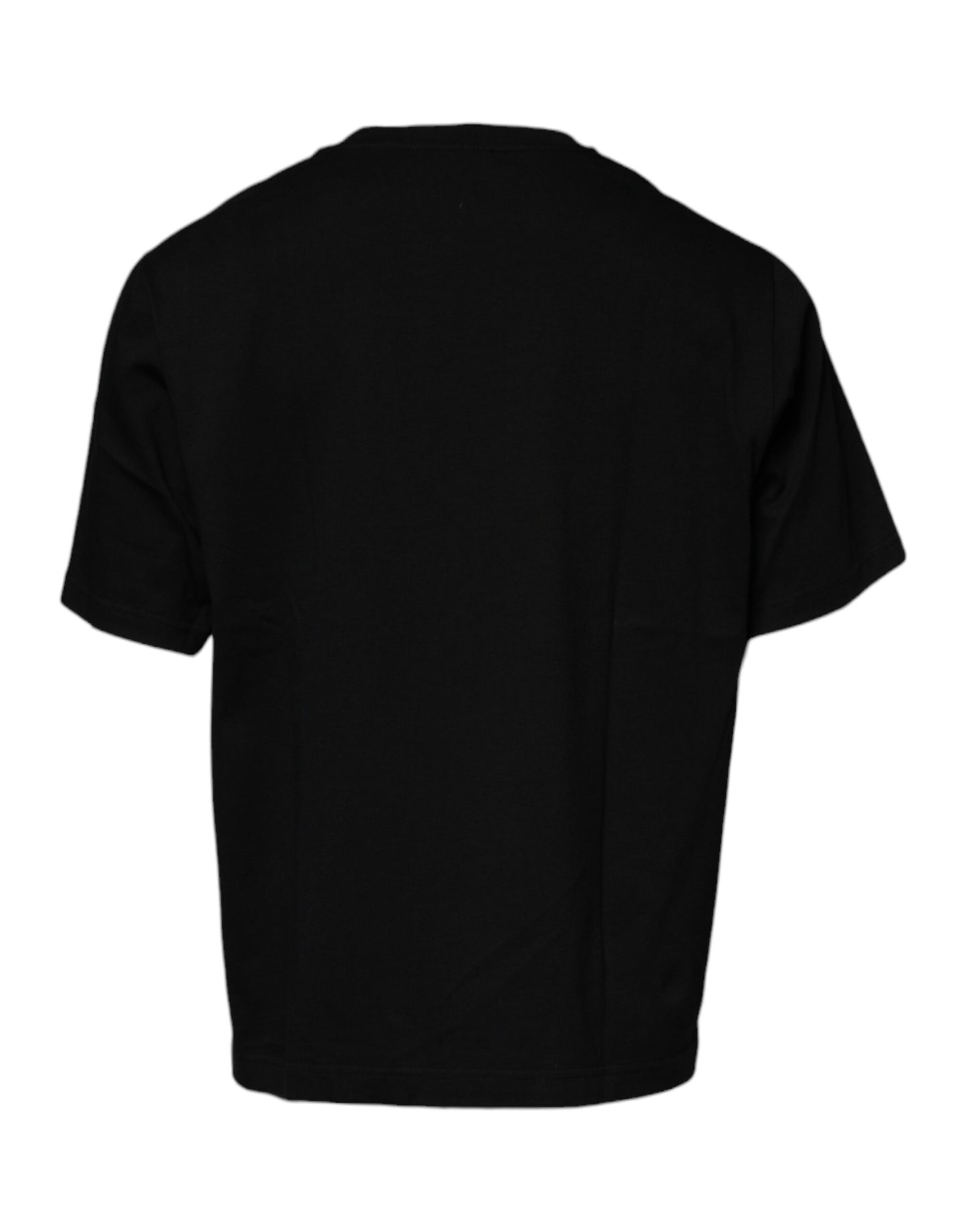 Dolce & Gabbana Schwarzes T-Shirt mit Rundhalsausschnitt und kurzen Ärmeln