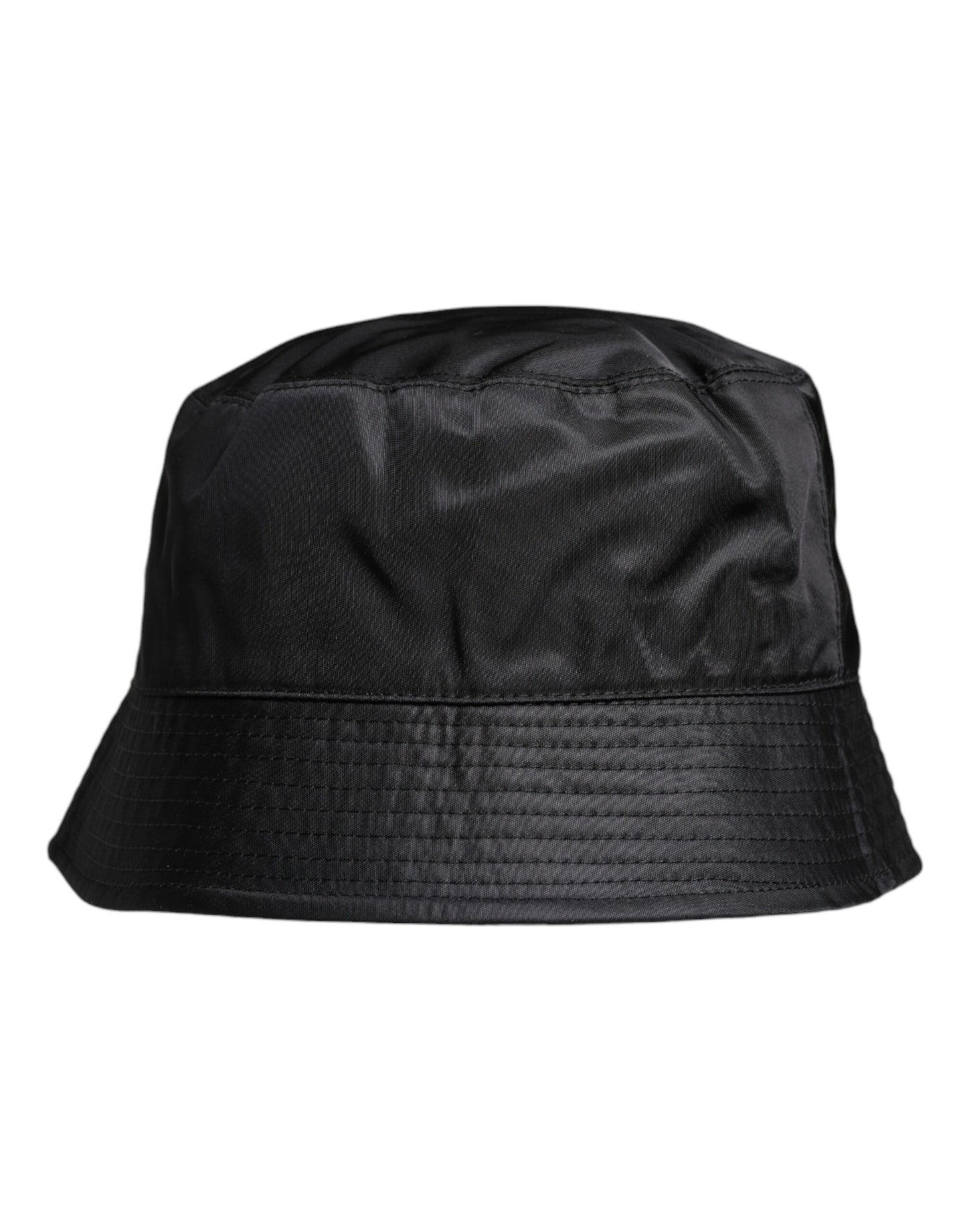 Dolce & Gabbana Schwarz Baumwoll Bucket Hat mit breiter Krempe