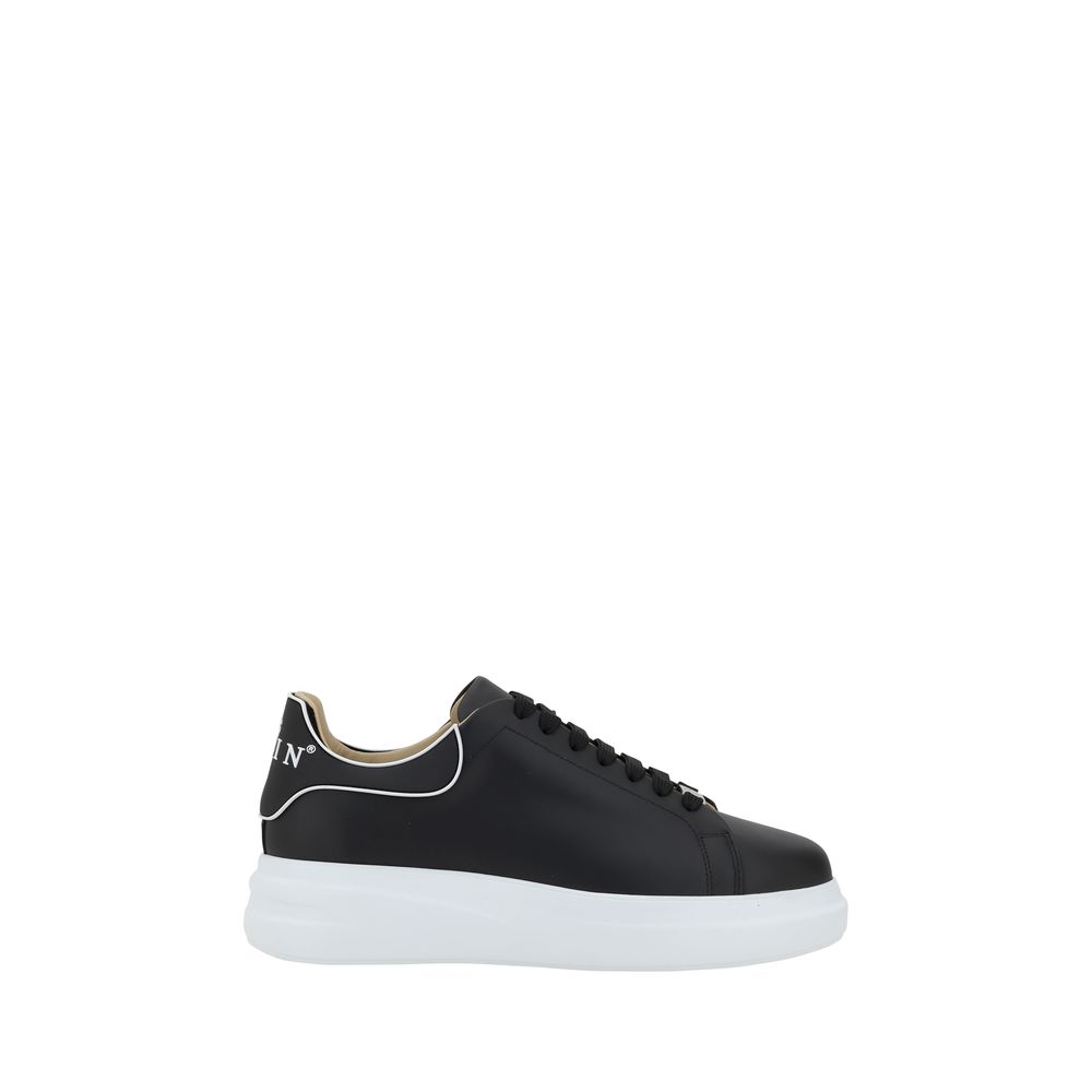 Philipp Plein Black Calf Leather Bos Taurus Low Top Sneakers