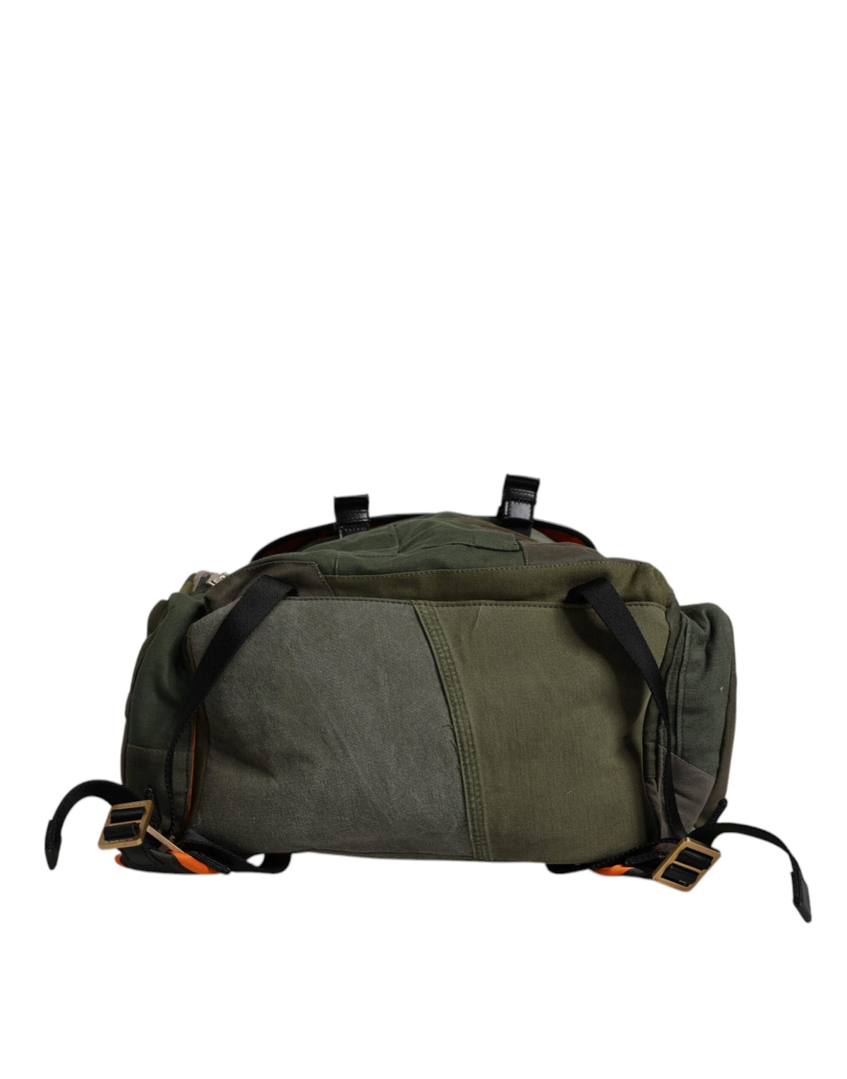 Dolce & Gabbana Militair Groene Patchwork Reistrugzak