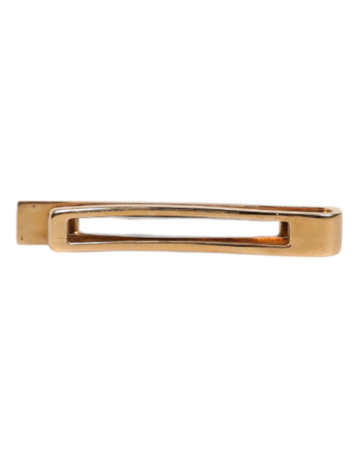 Dolce & Gabbana Black Sapphire Gold Tone Brass Tie Clip Bar
